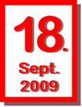 Kalenderblatt 18. September 2009