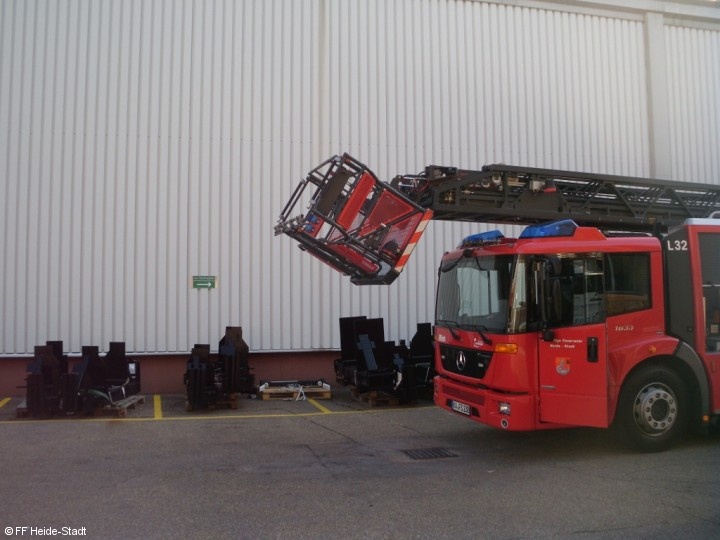 Korb in Werferstellung...