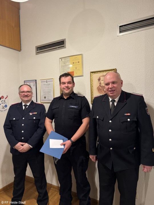 Ehrung für 20 Jahre Mitgliedschaft in einer Feuerwehr