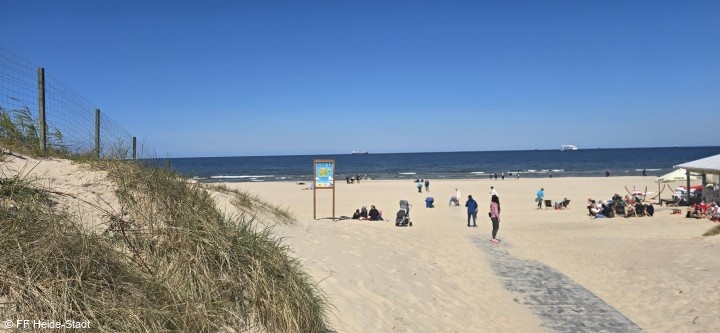 Ausblick auf den Strand, ein kurzes Gefühl von Urlaub