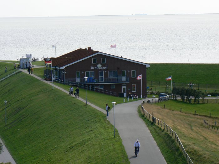 Ein Blick Richtung Westen auf die Nordsee