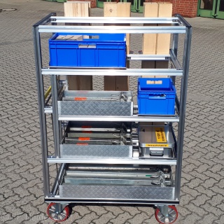 Rollcontainer Sttzen und Sichern 